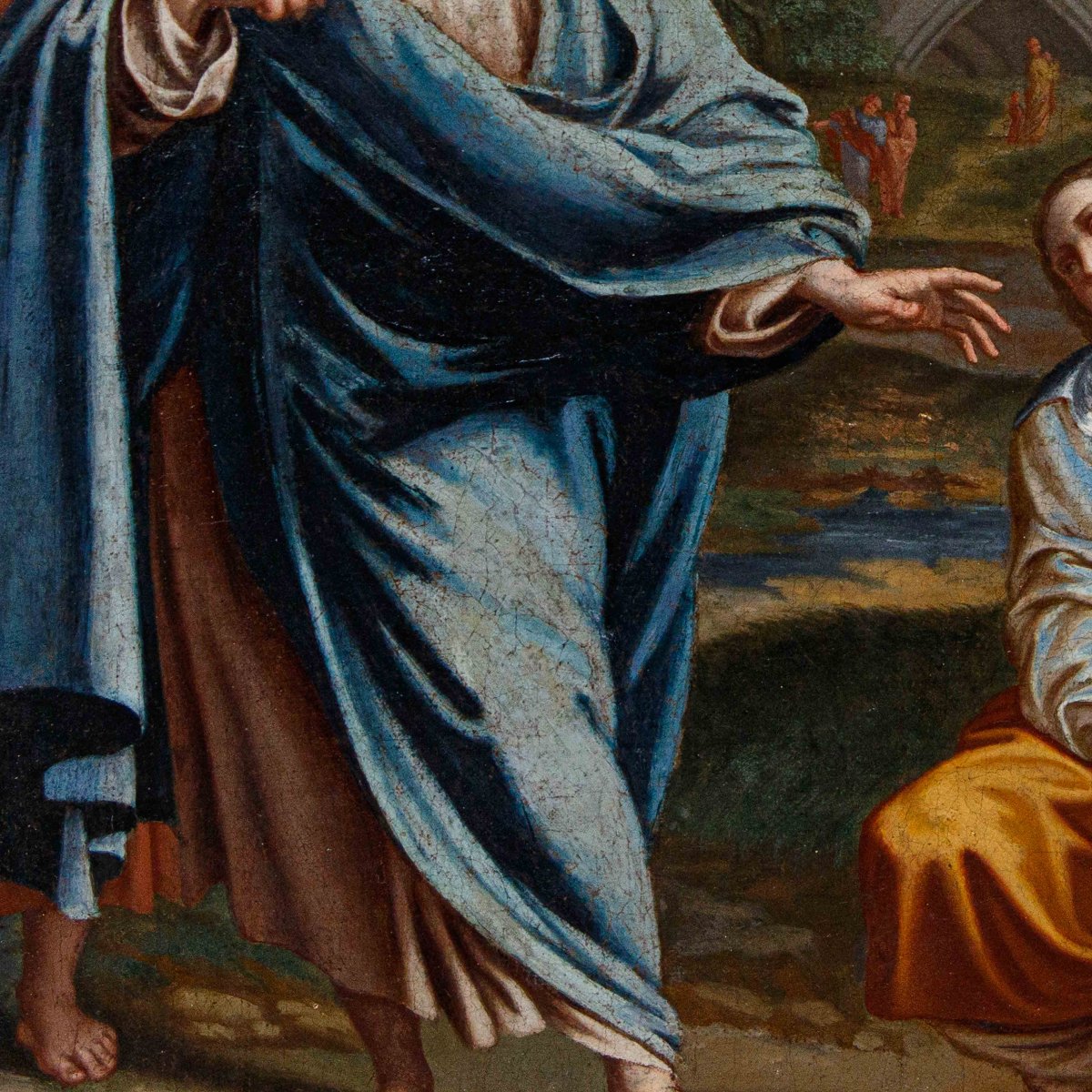 Seguace di Annibale Carracci (Bologna, 1560 – Roma, 1609), XVII secolo, Cristo e la Cananea-photo-8