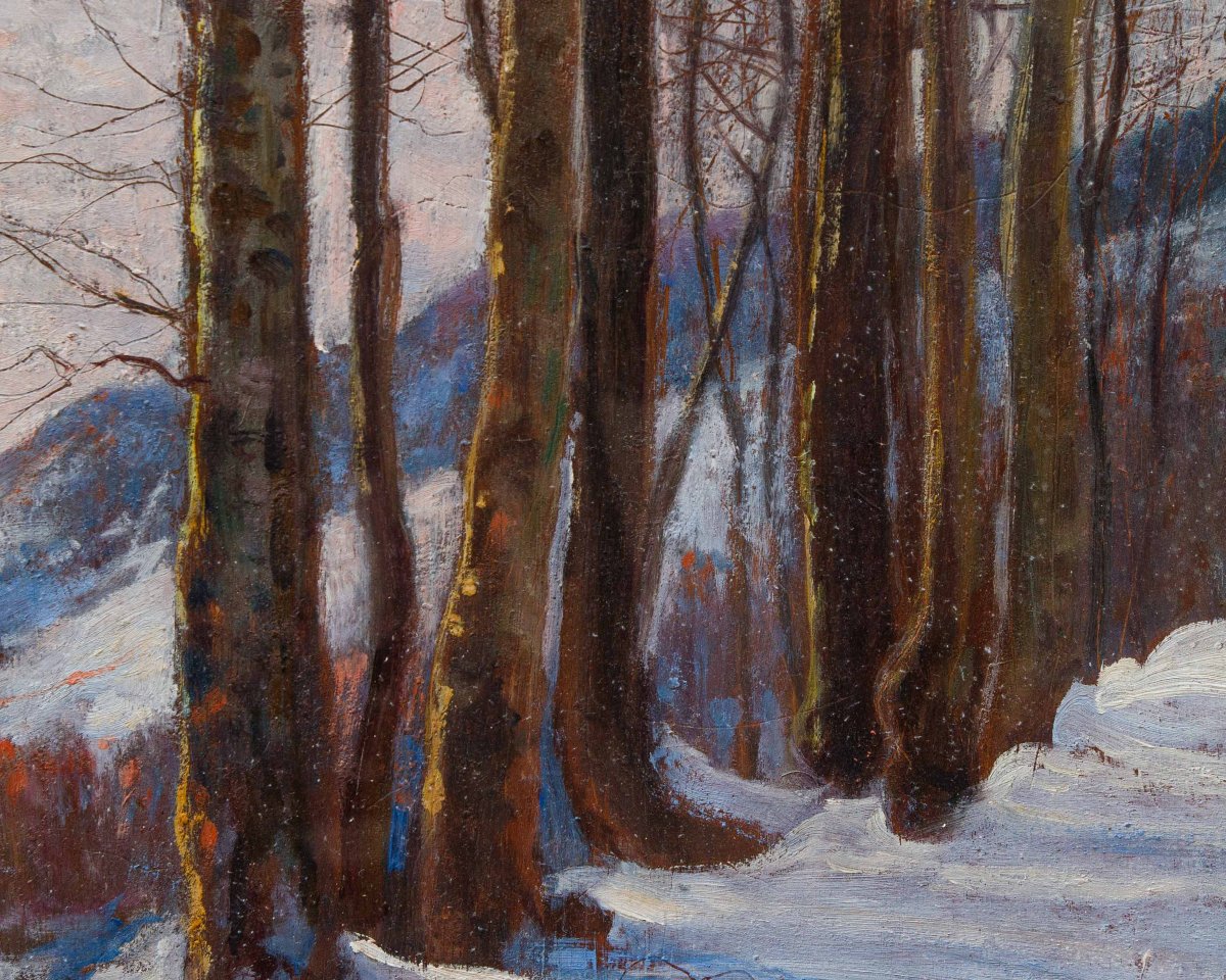 Licinio Barzanti (Forlì, 29 ottobre 1857 – Como, 4 dicembre 1944), Paesaggio innevato-photo-2