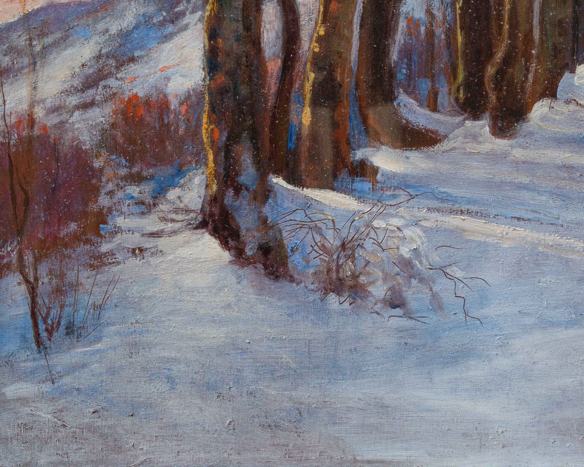 Licinio Barzanti (Forlì, 29 ottobre 1857 – Como, 4 dicembre 1944), Paesaggio innevato-photo-3