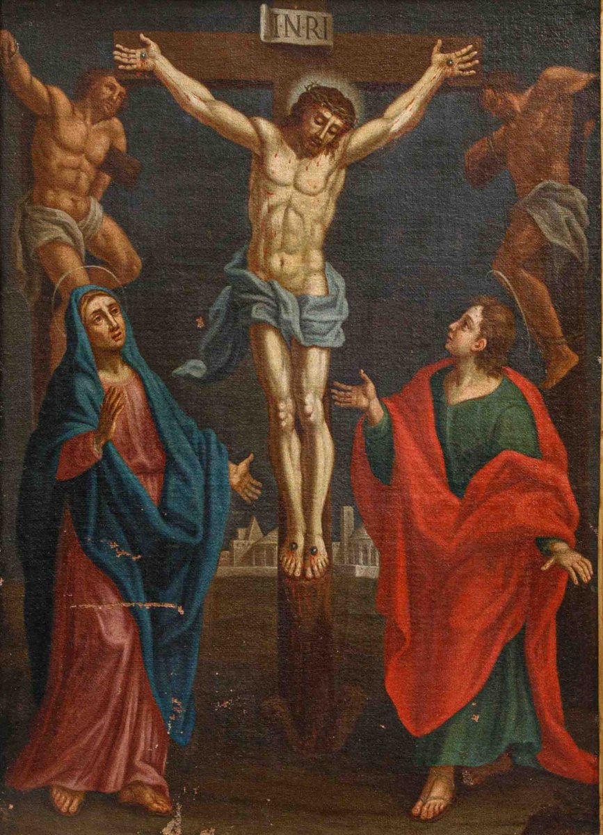 Scuola romana, XVII secolo, La Crocifissione-photo-2