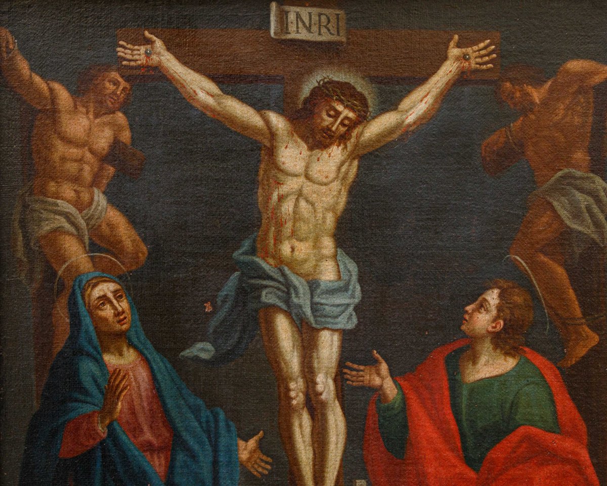 Scuola romana, XVII secolo, La Crocifissione-photo-3