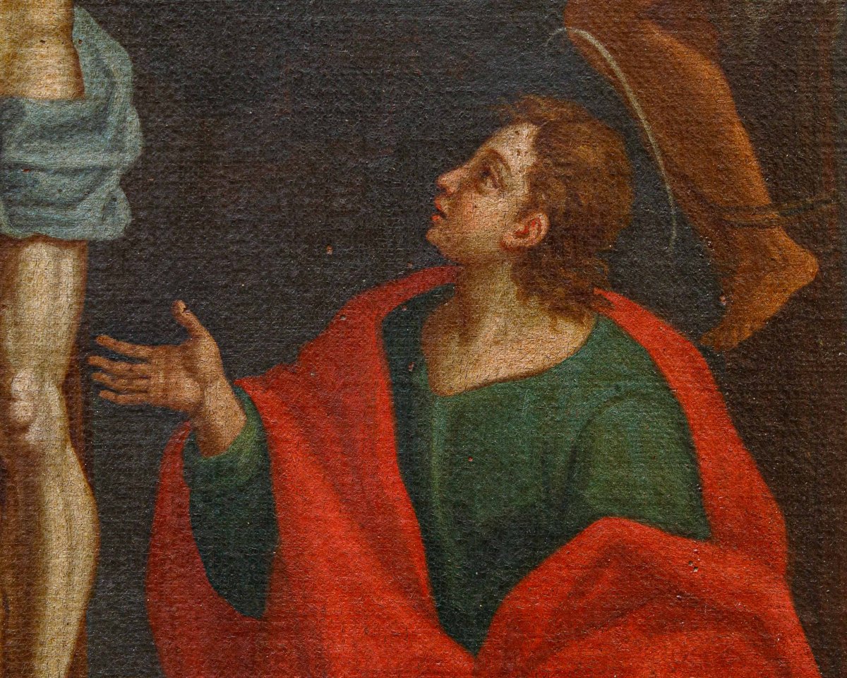 Scuola romana, XVII secolo, La Crocifissione-photo-6