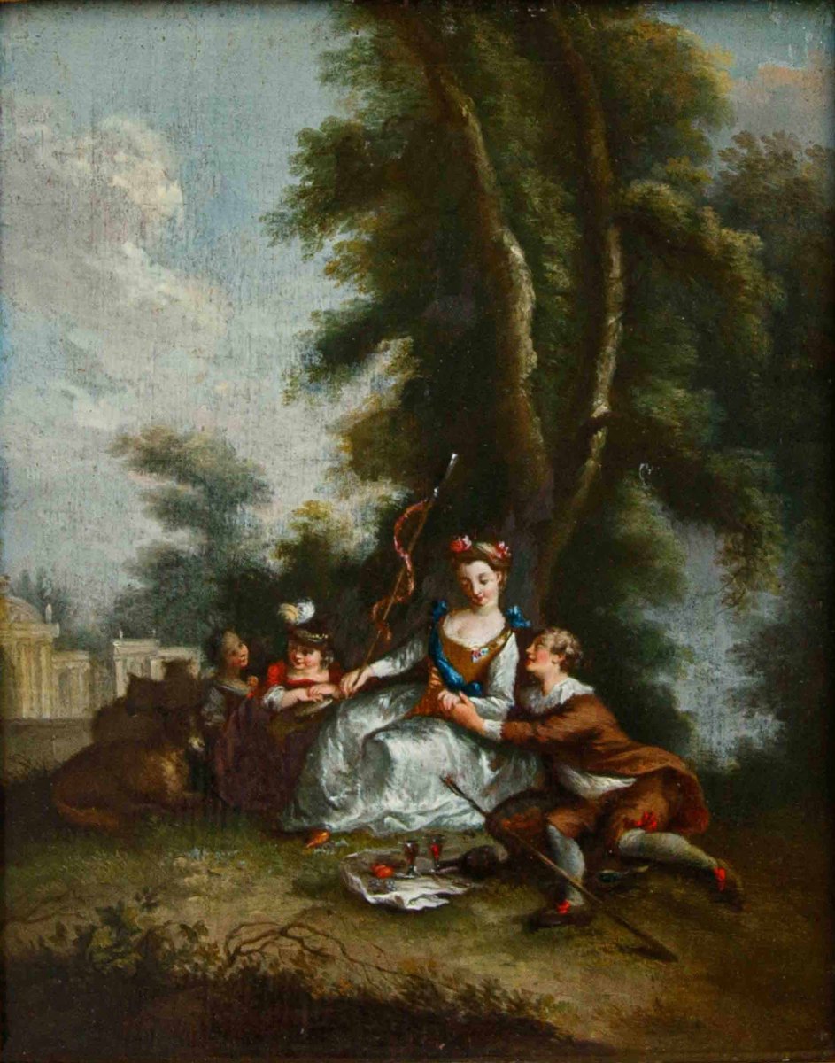 XVIII secolo, Scuola francese, Scene galanti-photo-1