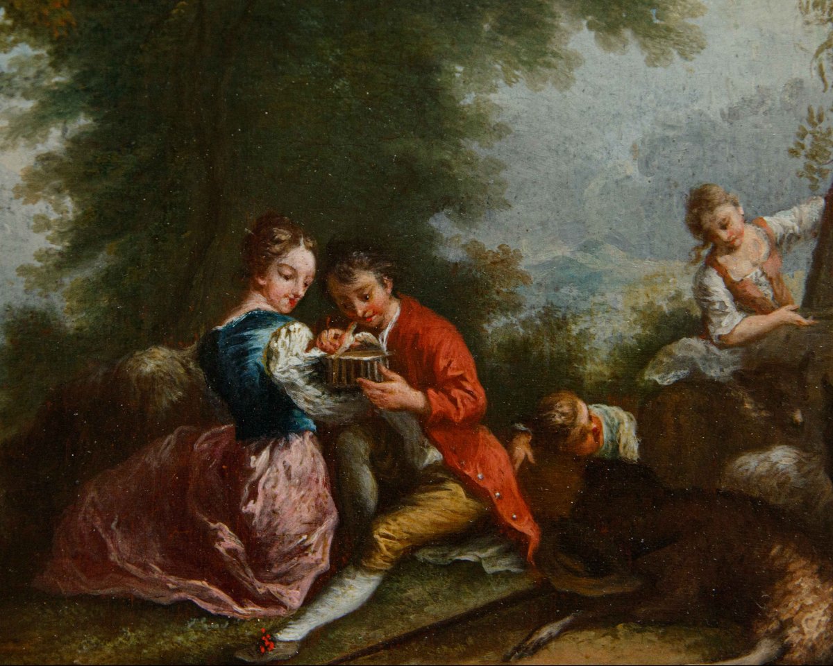 XVIII secolo, Scuola francese, Scene galanti-photo-4