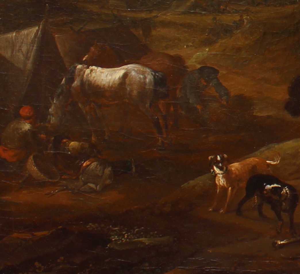 Augustus Querfurt (1696 - 1761), Accampamento con cavalieri-photo-4