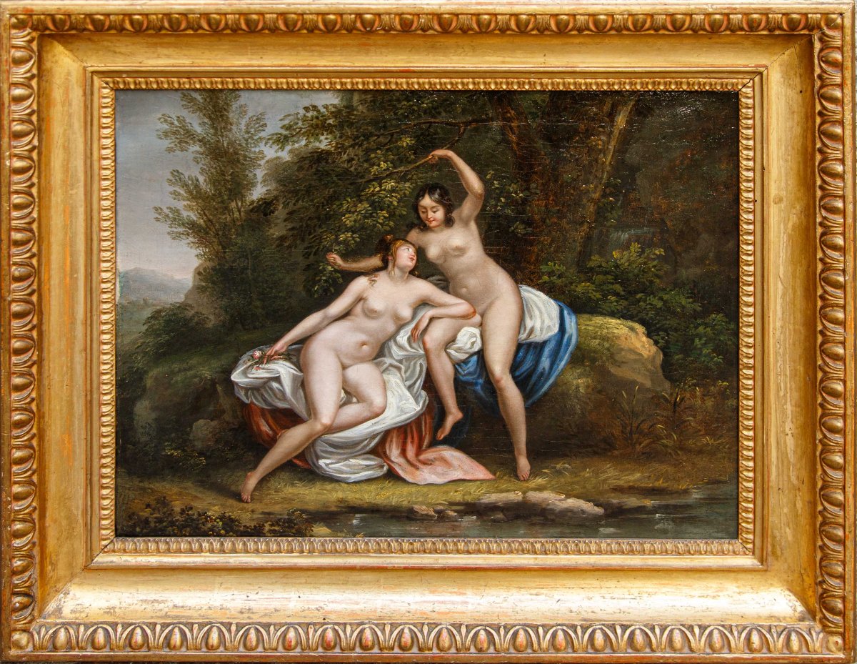 Fine del XVIII secolo - Inizio XIX secolo,Scena con Euridice e Coppia di ninfe -photo-4