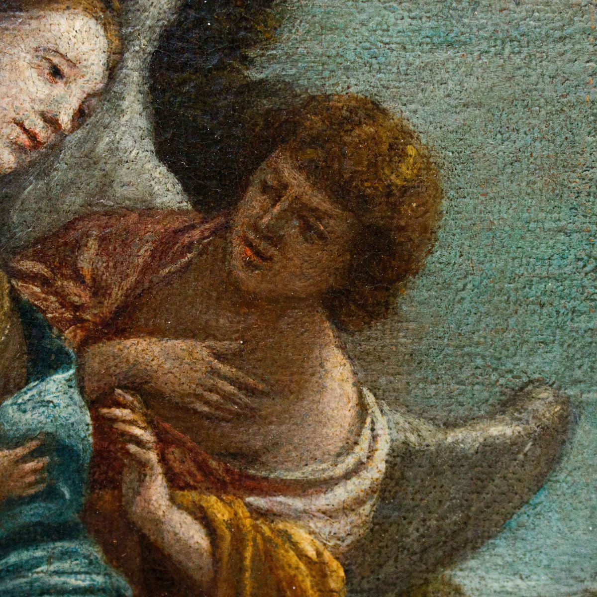 Scuola Romana, XVII secolo, Vergine con Bambino e angelo-photo-7
