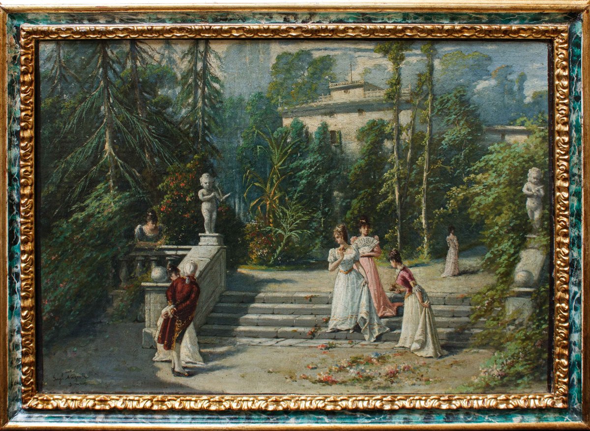 Guglielmo Napoli (Pavia 1868 – Genova 1945), Scena galante