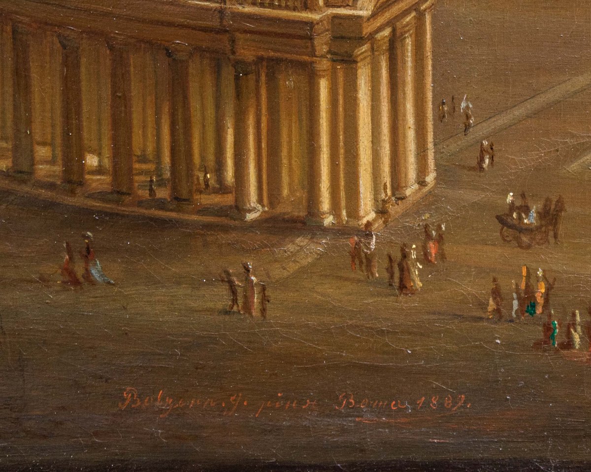 Joseph Bolzern (Kriens 1828, –Roma, 1901), Basilica di San Pietro e colonnato antistante-photo-1