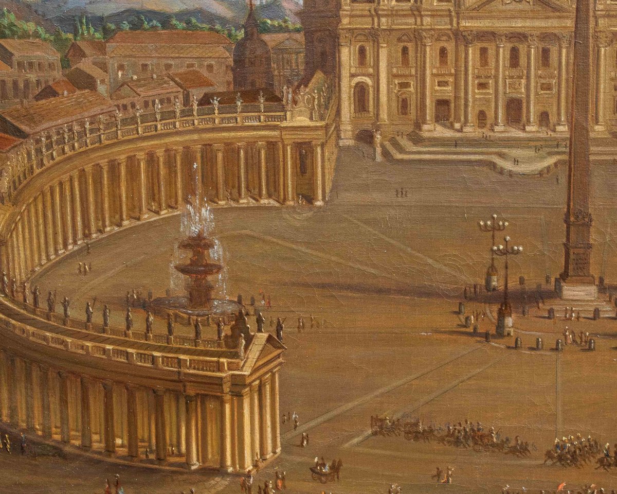 Joseph Bolzern (Kriens 1828, –Roma, 1901), Basilica di San Pietro e colonnato antistante-photo-4
