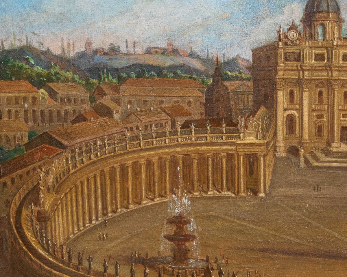Joseph Bolzern (Kriens 1828, –Roma, 1901), Basilica di San Pietro e colonnato antistante-photo-7