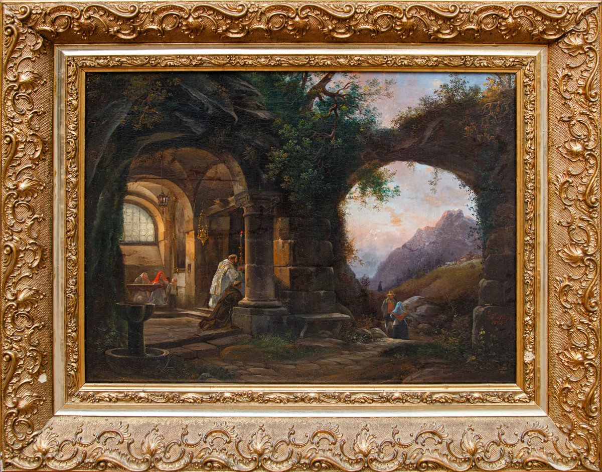 Federico Moja (Milano, 20 ottobre 1802 – Dolo (VE), 29 marzo 1885), La messa tra le rovine