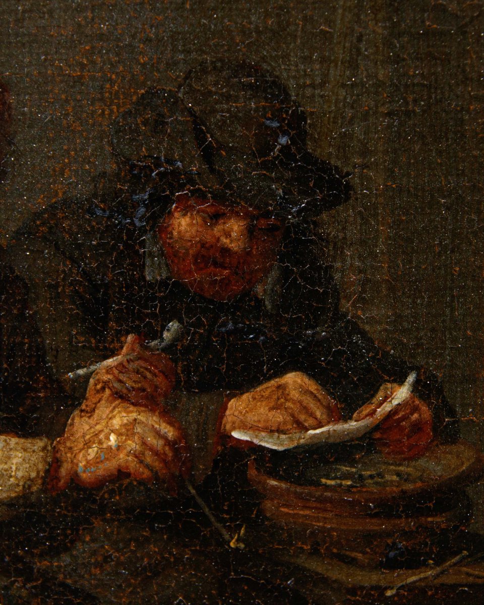 Seguace di David Teniers (Anversa, 1610 – Bruxelles, 1690), Locanda con fumatori-photo-5