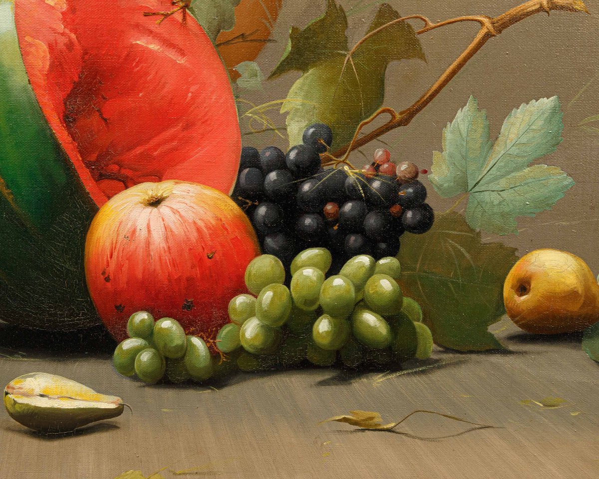 Cleto Gibello (Callabiana, 1892 – Torino, 1944), Coppia di nature morte con frutta e brocca-photo-5