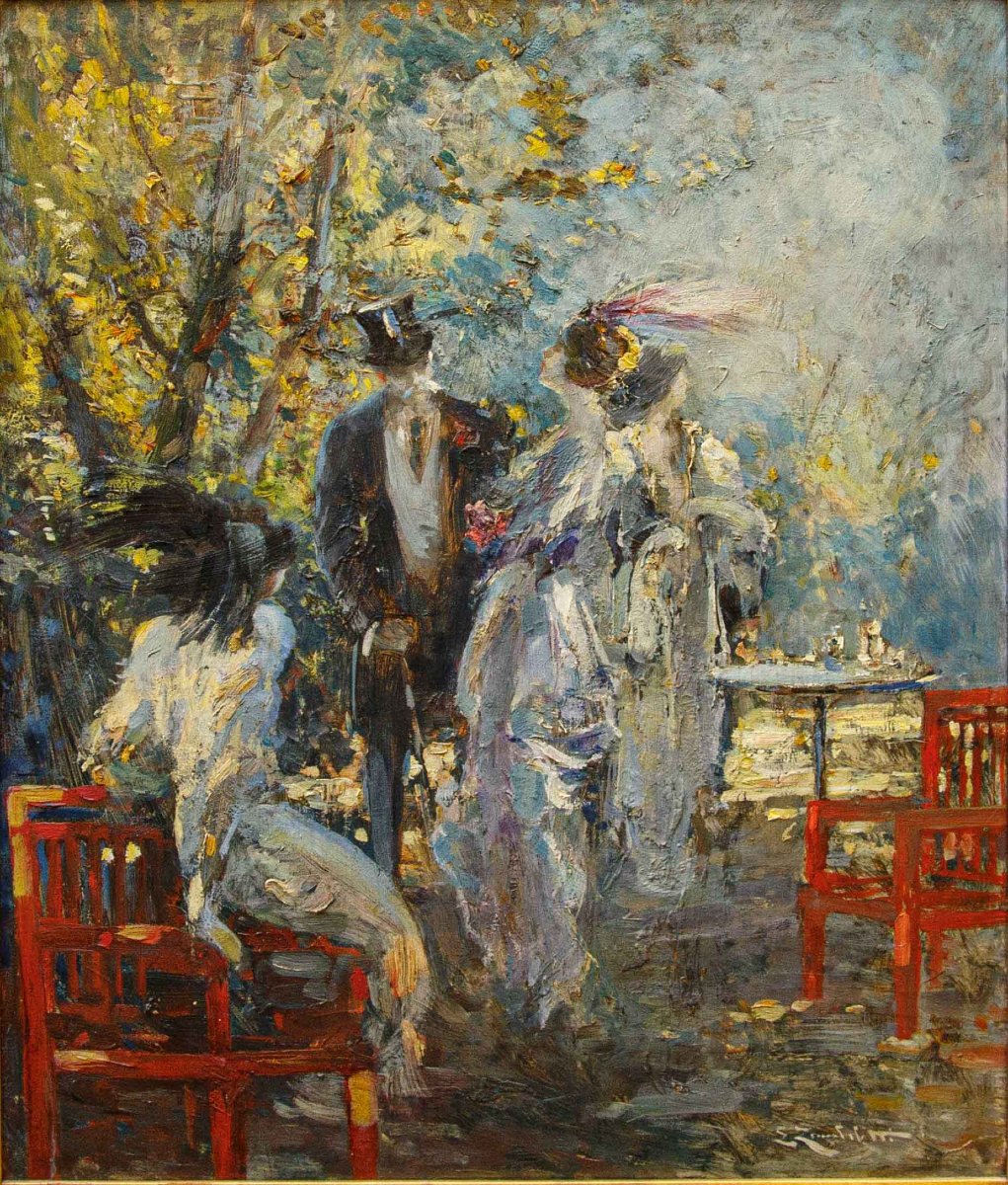 Lodovico Zambeletti (Milano, 1881 – 4 giugno 1966), Incontri al parco-photo-2
