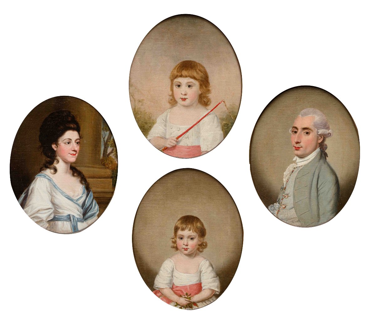 Scuola Inglese, ultimo quarto del XVIII secolo, Ritratti di famiglia-photo-2
