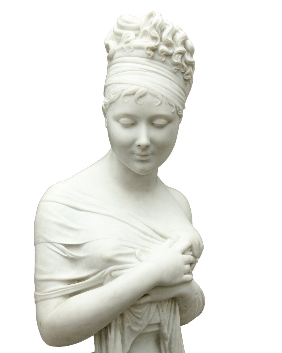 XIX secolo, da Joseph Chinard (Lione, 1756 - 1813), Busto di Madame Recamier-photo-4