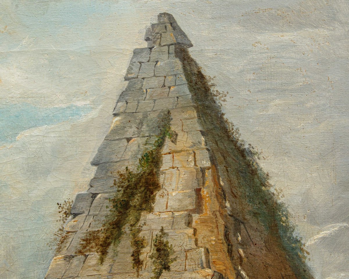 Fine del XVIII secolo, da Giovanni Paolo Panini, Capriccio di Rovine con la Piramide Cestia-photo-4
