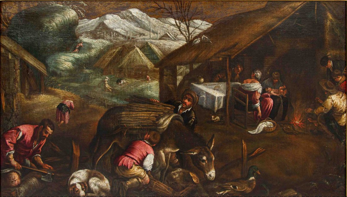 Francesco Dal Ponte, detto Francesco Bassano, bottega di, Allegoria dell'inverno-photo-2