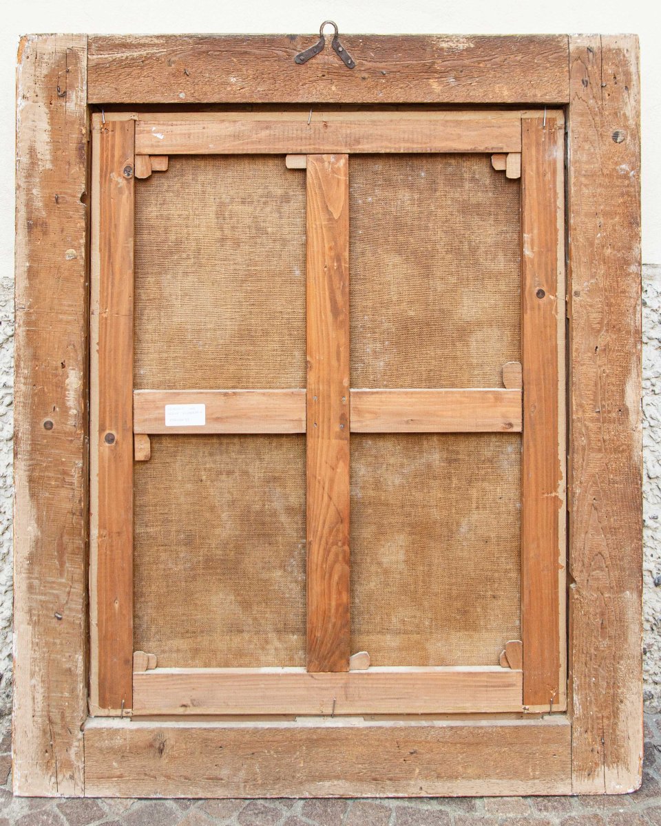 Scuola emiliana della metà del XVII secolo, La Vergine riceve l’Eucarestia da San Giovanni-photo-3
