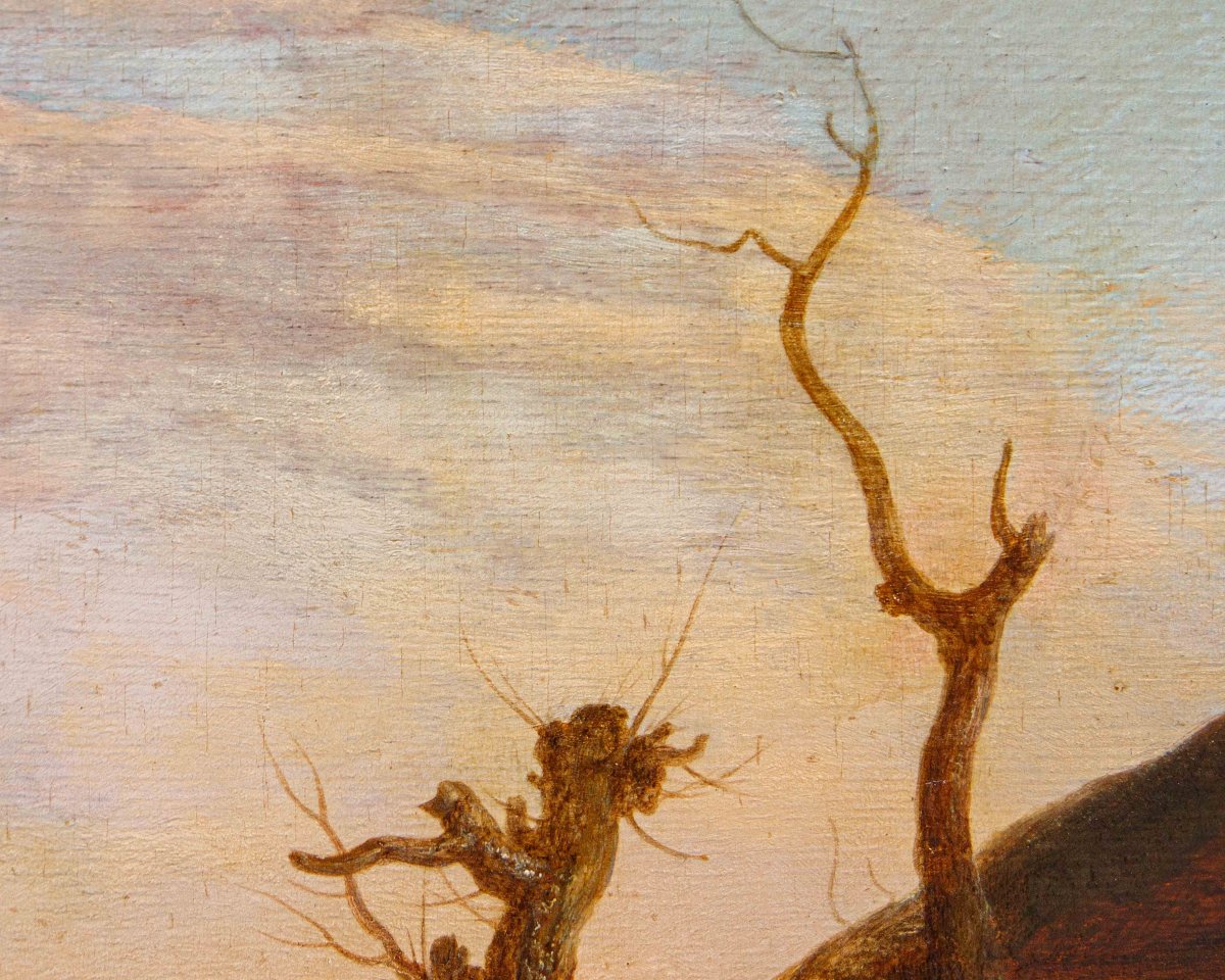 Seguace di Dirk Stoop (Dordrecht, 1610 – Utrecht, 1686), Sentiero con viandanti-photo-3