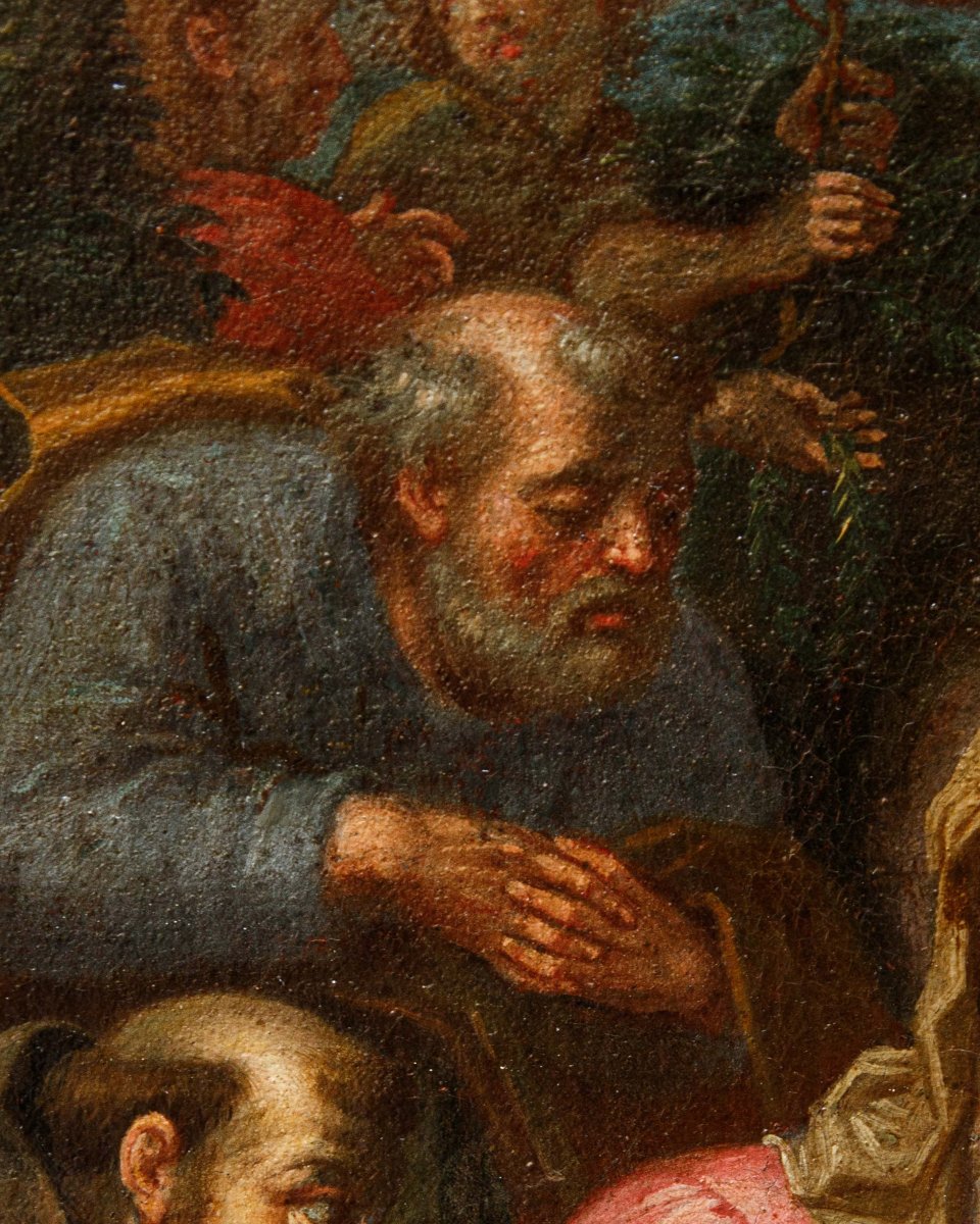 Scuola romana della seconda metà del XVII secolo, Sacra famiglia-photo-6