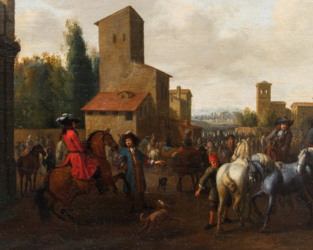 Jan Vincentz van der Vinne (Haarlem, 1663 - 1721), Mercato dei cavalli-photo-7