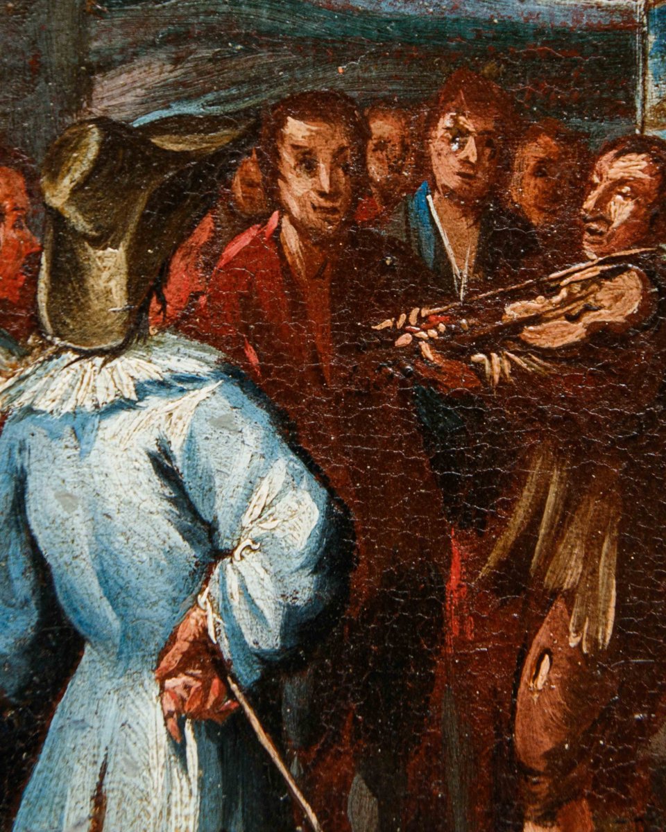 XVIII secolo, Scuola Piemontese, La Commedia dell'Arte sul Palco - Il Cantastorie-photo-7