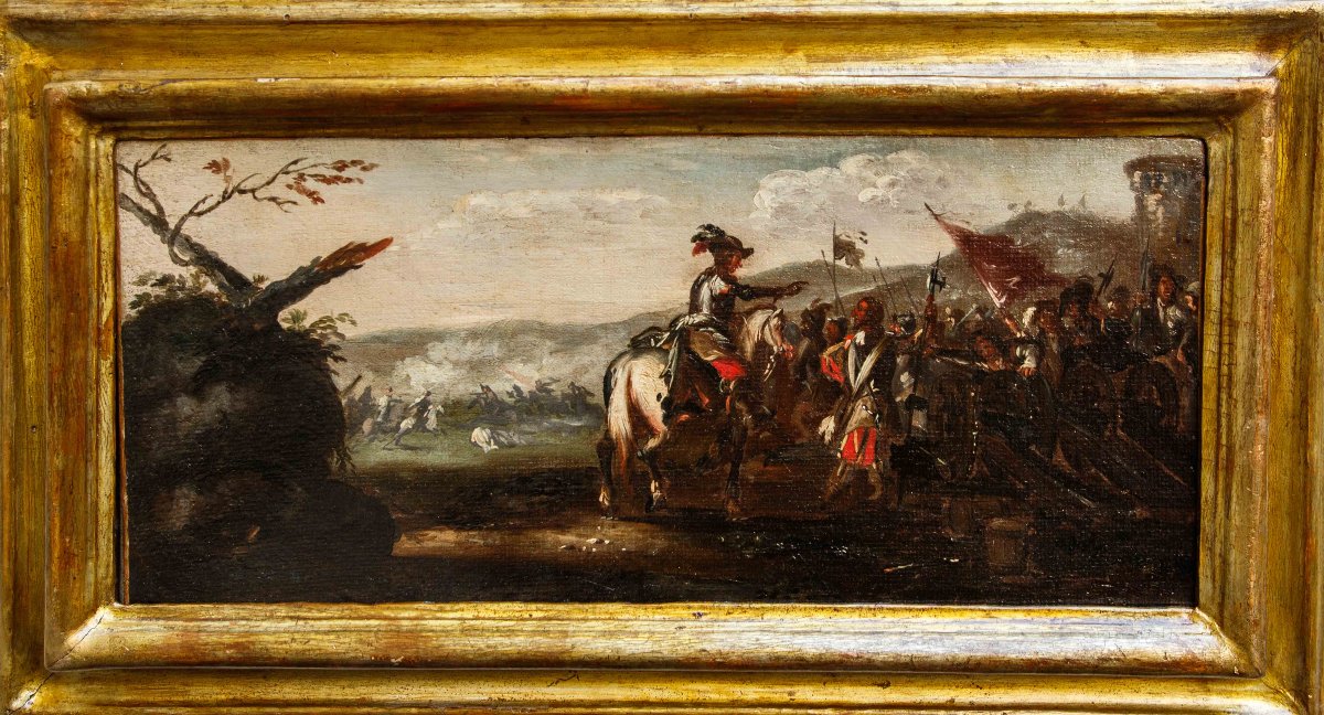 Bottega di Francesco Graziani, detto Ciccio Napoletano, Quattro scene di battaglia-photo-2