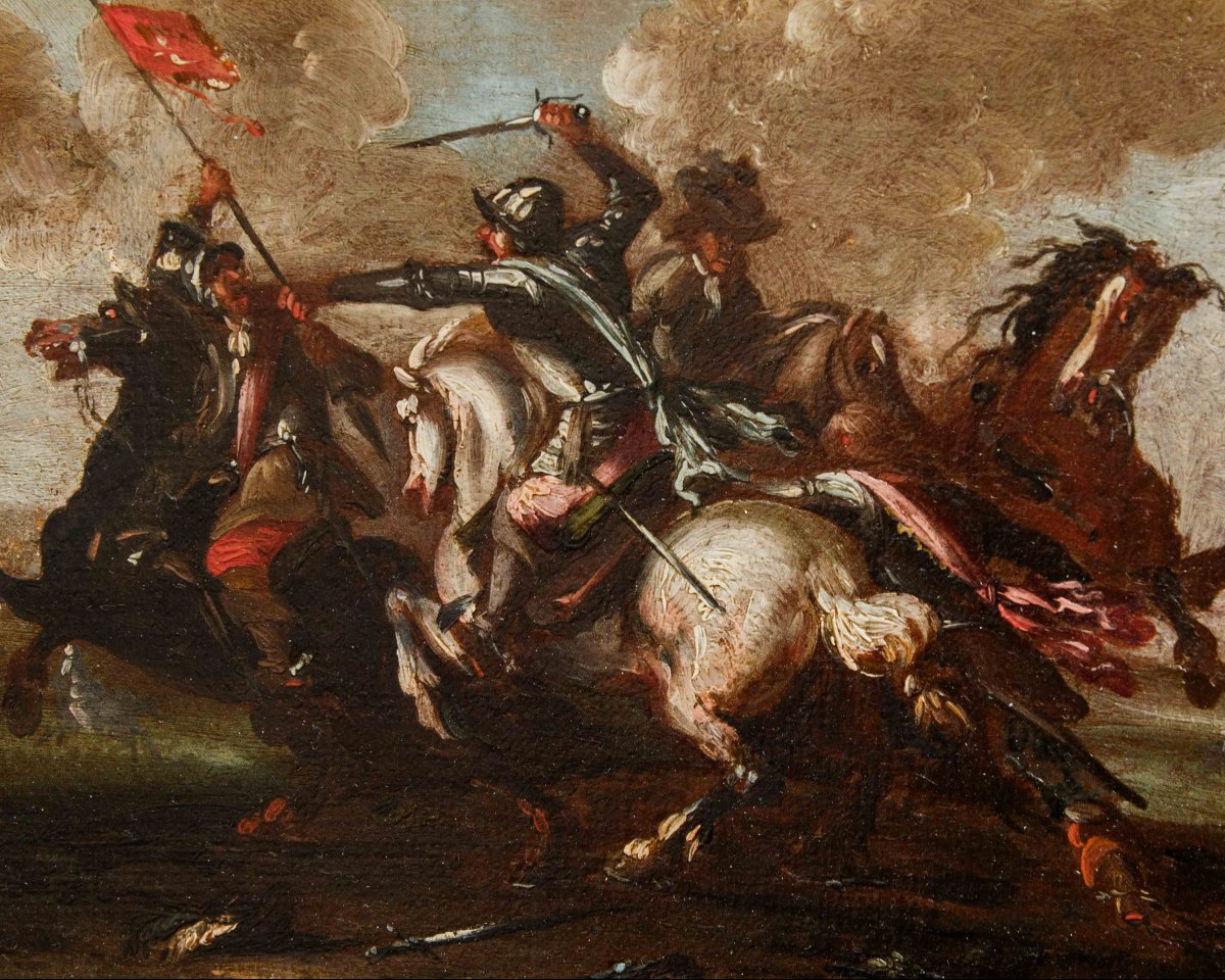 Bottega di Francesco Graziani, detto Ciccio Napoletano, Quattro scene di battaglia-photo-7