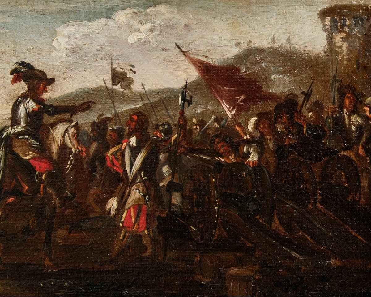 Bottega di Francesco Graziani, detto Ciccio Napoletano, Quattro scene di battaglia-photo-8