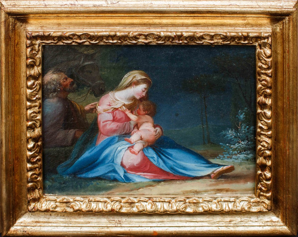 Scuola Emiliana, XVIII secolo, Riposo dalla fuga in Egitto