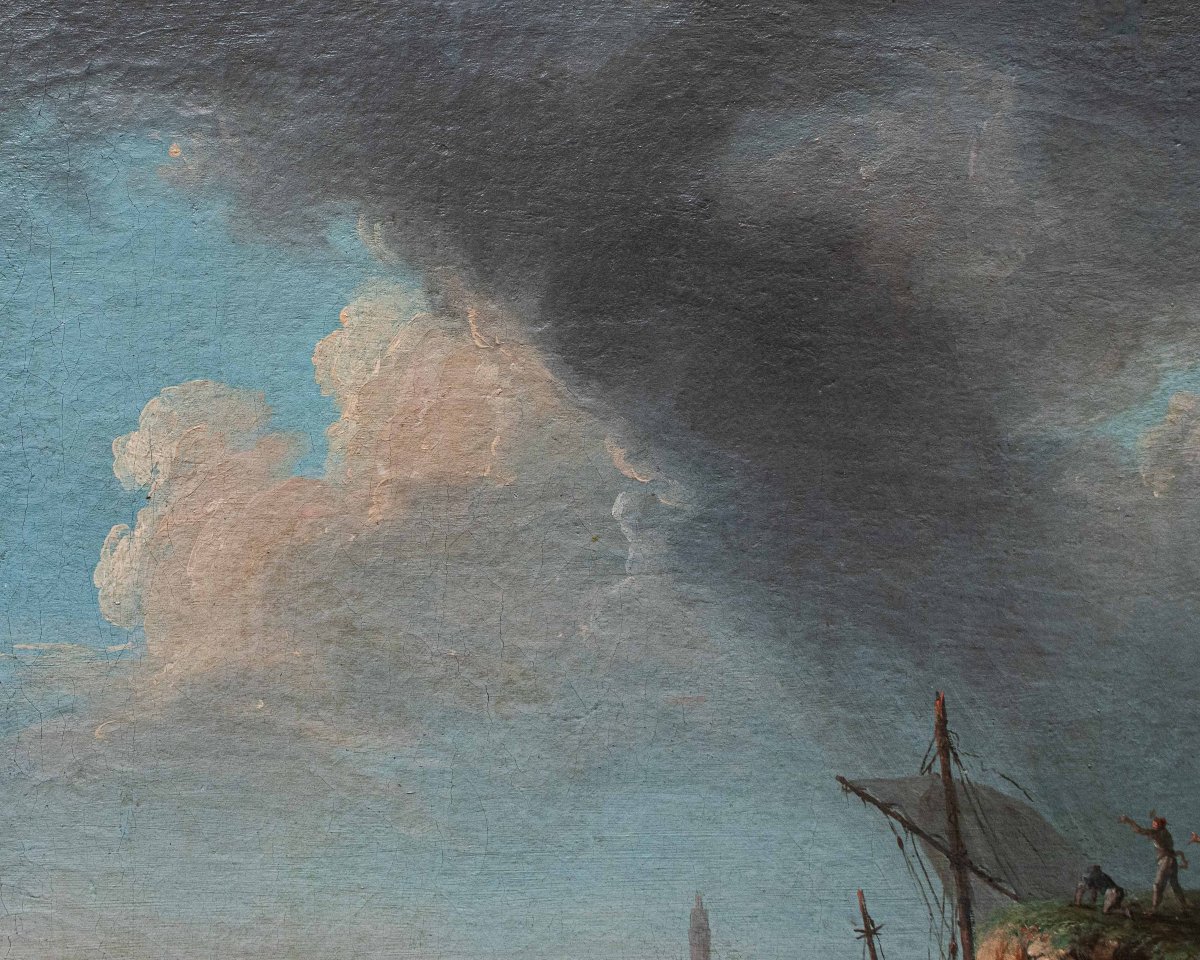 Francesco Fidanza (Roma, 1747- Milano, 1819), Marina in Tempesta-photo-3