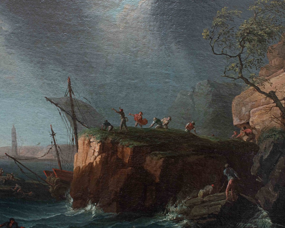 Francesco Fidanza (Roma, 1747- Milano, 1819), Marina in Tempesta-photo-1