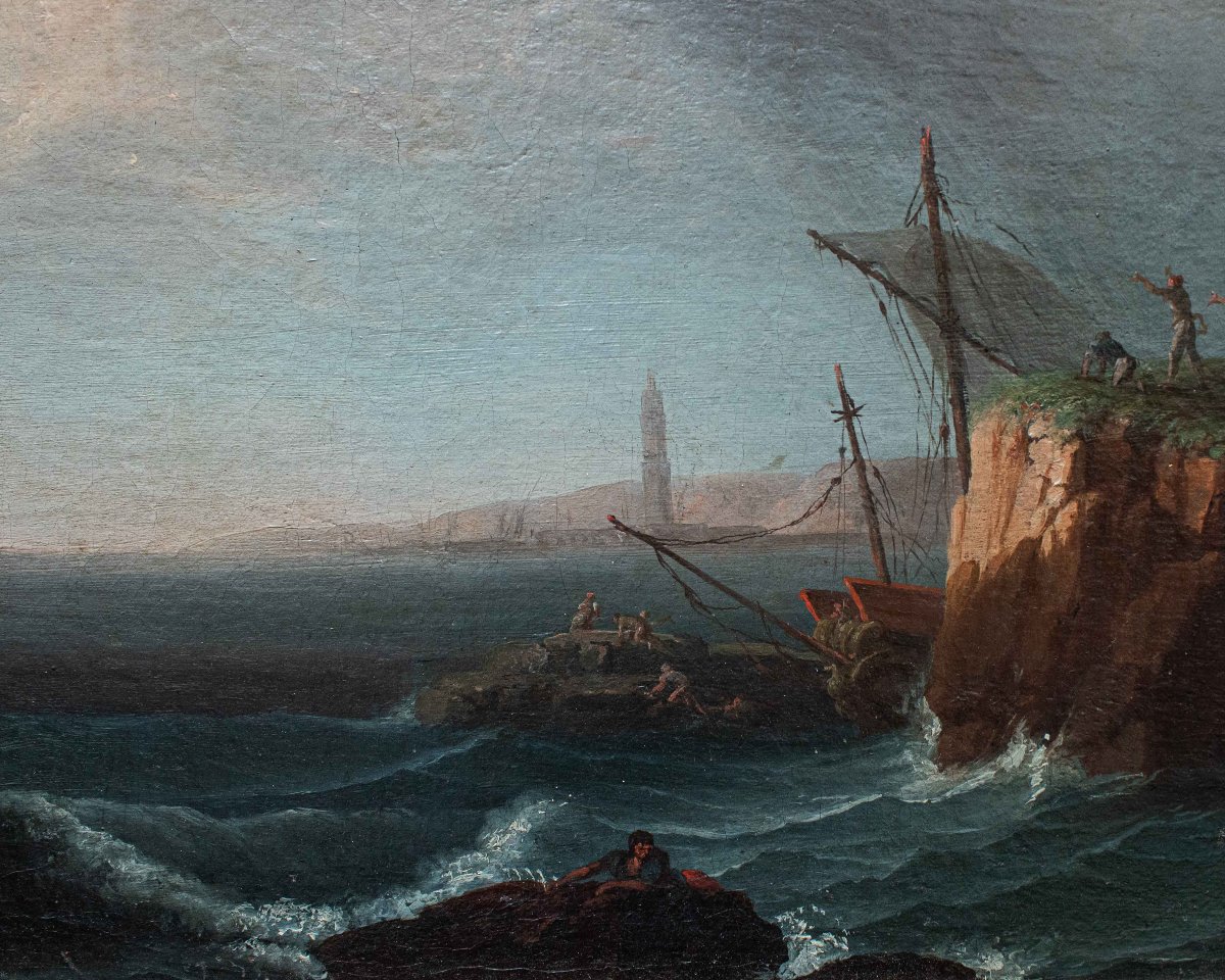 Francesco Fidanza (Roma, 1747- Milano, 1819), Marina in Tempesta-photo-4