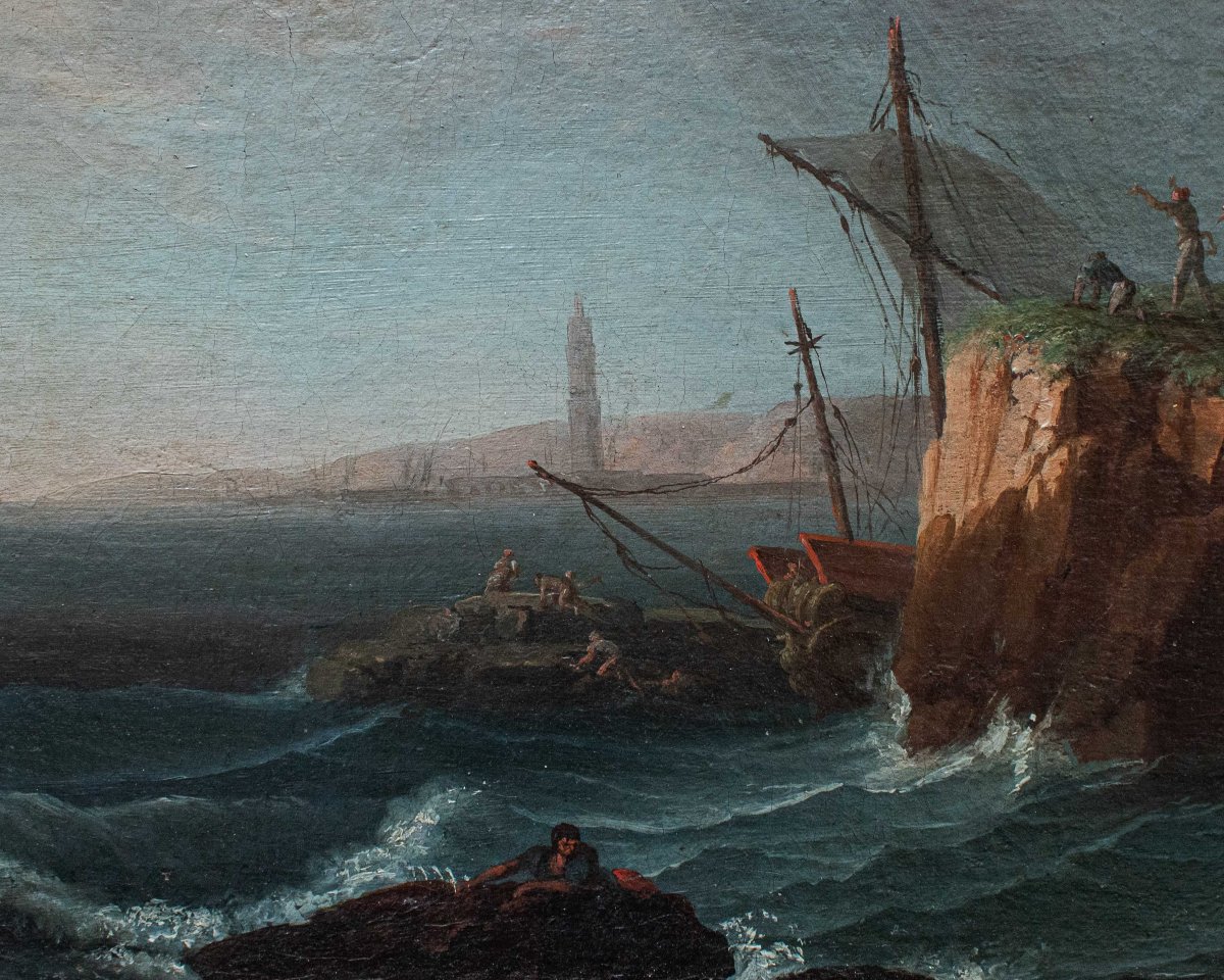 Francesco Fidanza (Roma, 1747- Milano, 1819), Marina in Tempesta-photo-5