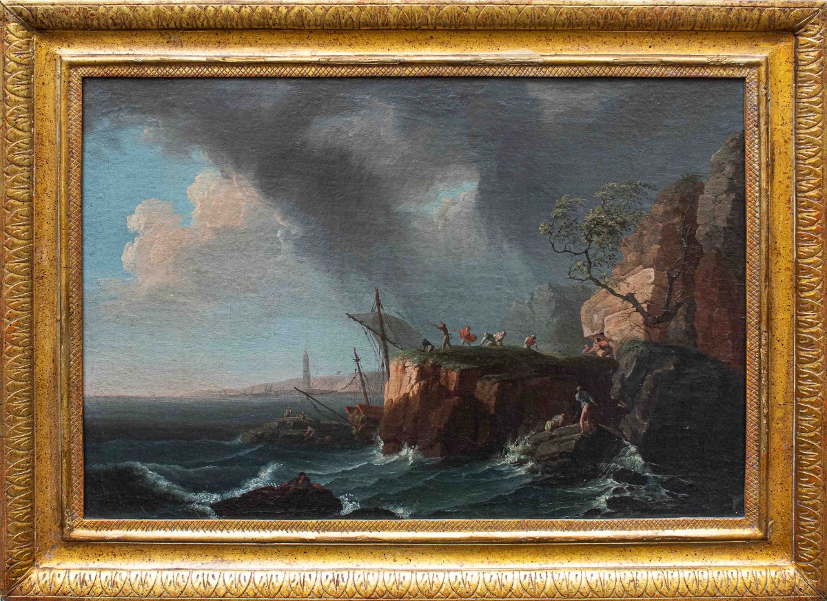 Francesco Fidanza (Roma, 1747- Milano, 1819), Marina in Tempesta