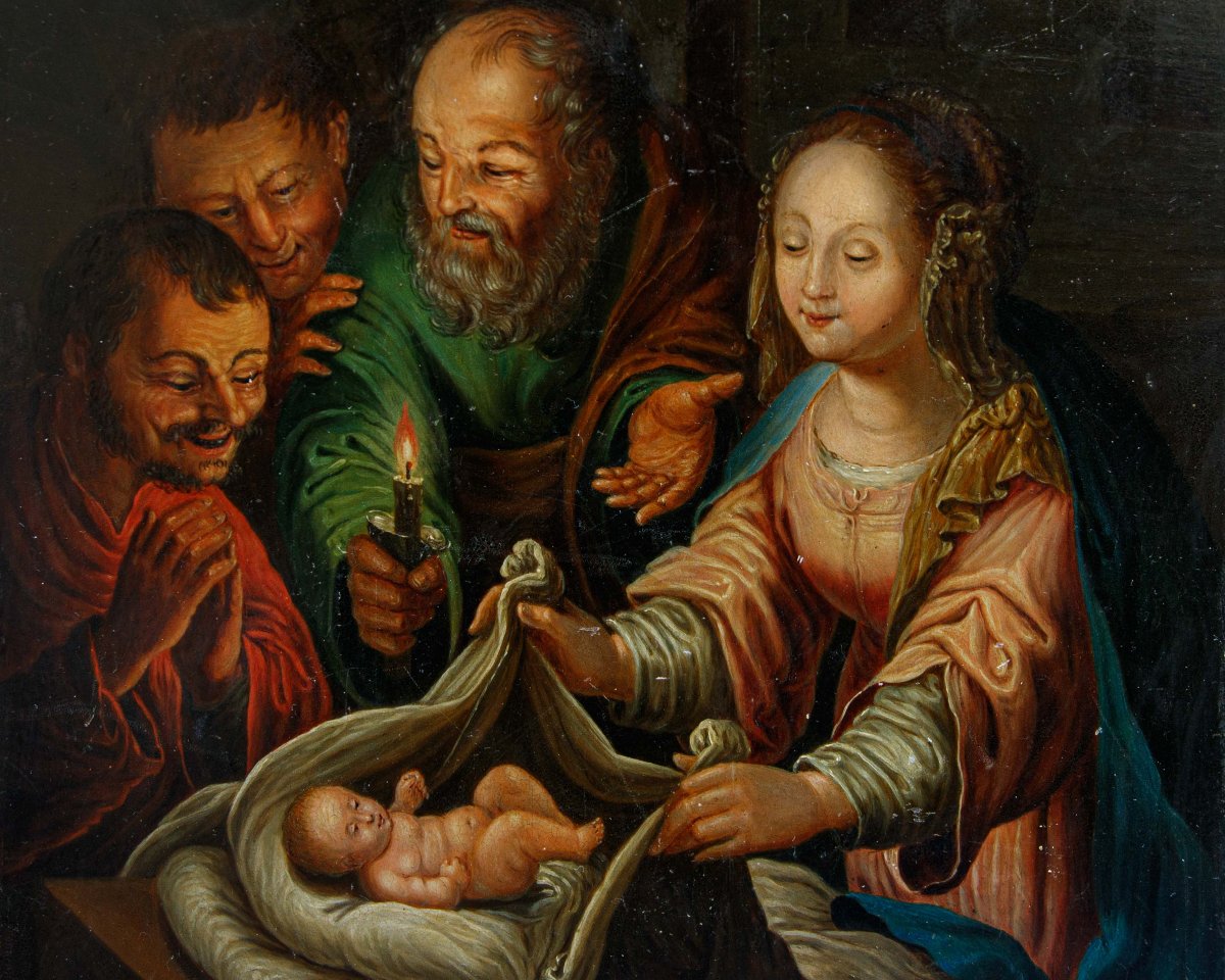 Scuola fiamminga, XVII secolo, Natività-photo-5