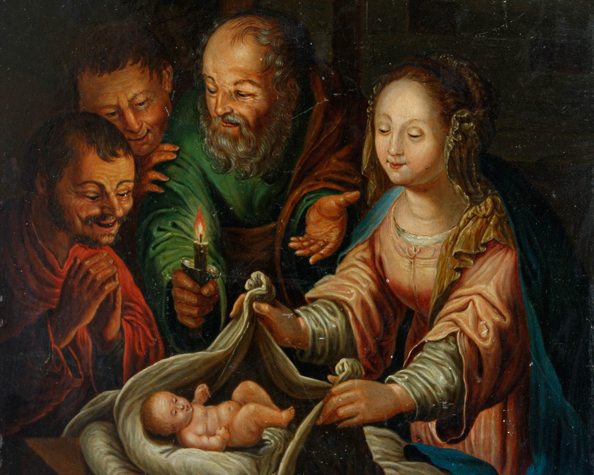 Scuola fiamminga, XVII secolo, Natività-photo-8