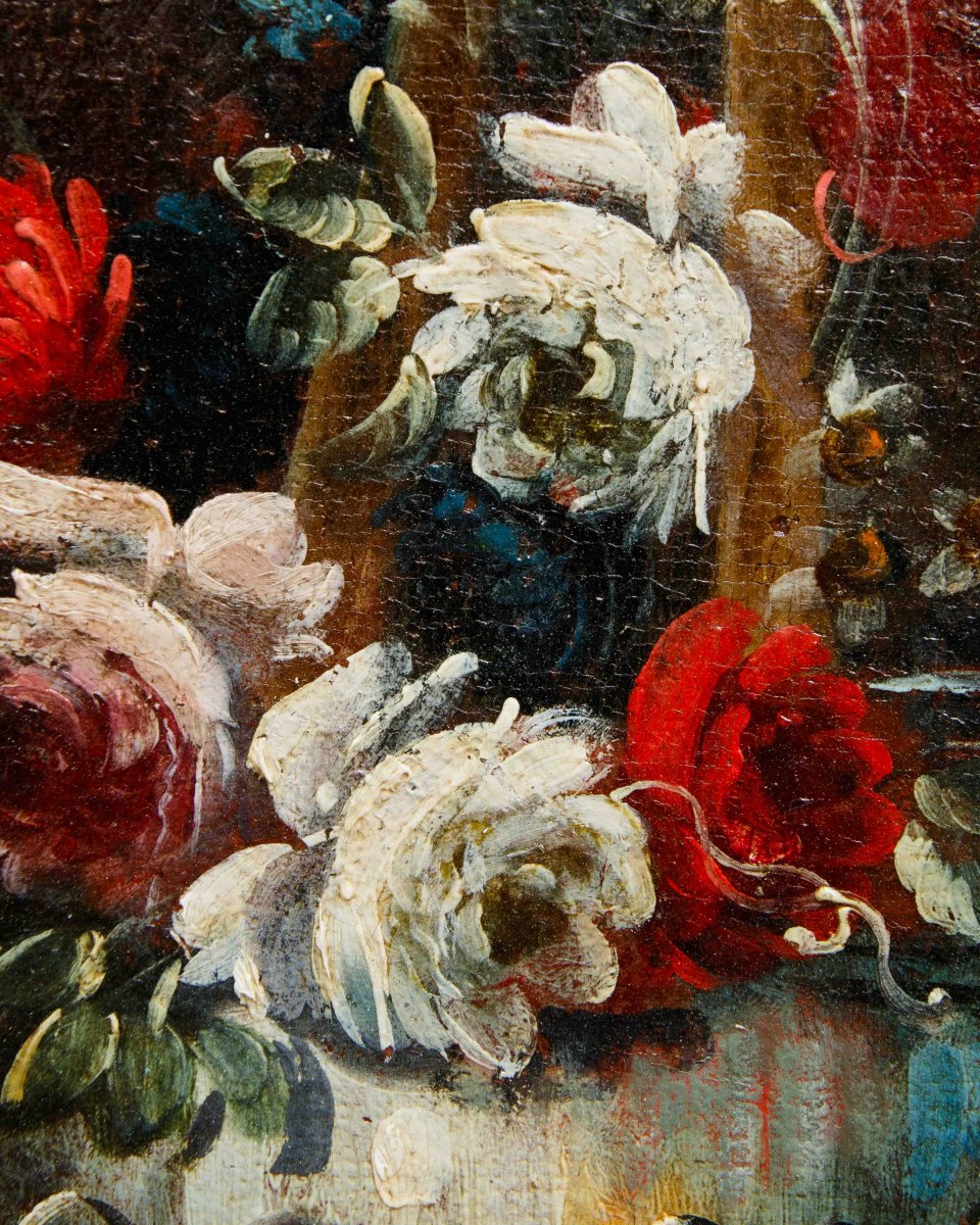Pittore napoletano del  XVIII secolo, Vaso con fiori-photo-4