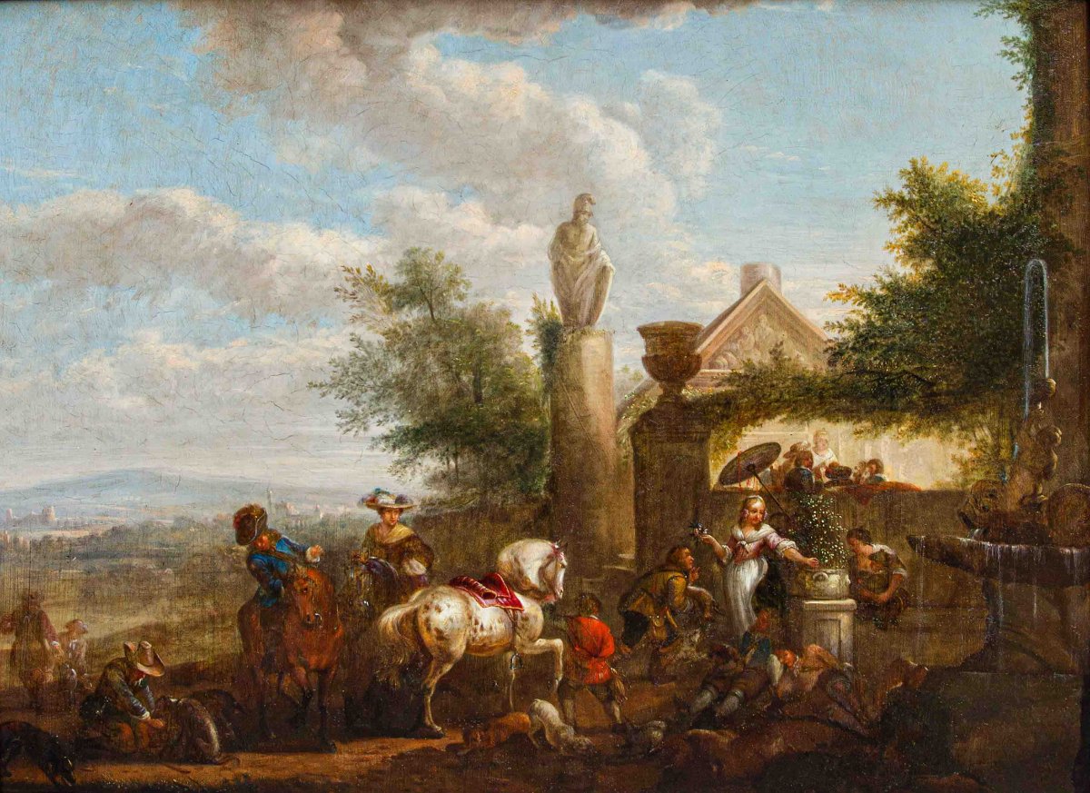 Carel van Falens (Anversa, 1683 – Parigi, 1733), Scena di genere-photo-2
