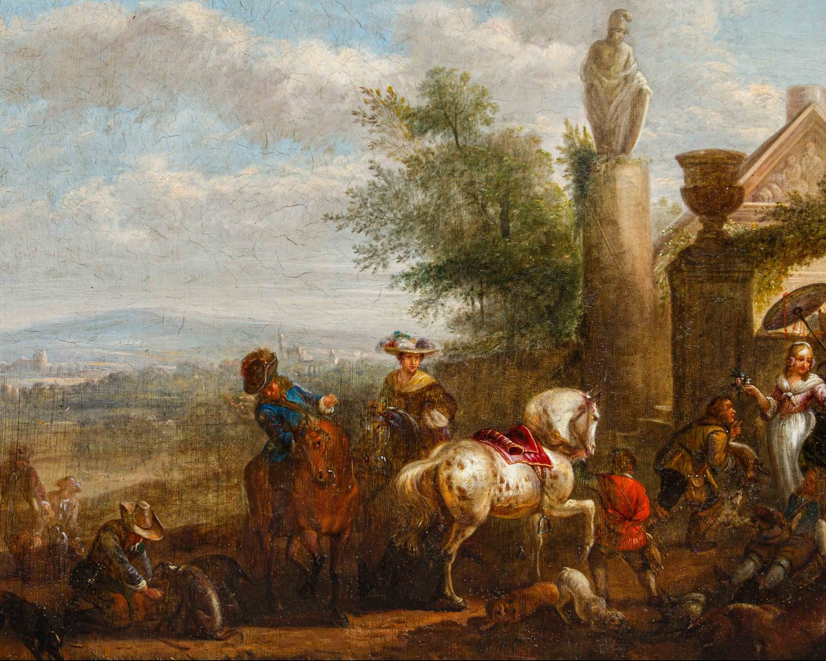 Carel van Falens (Anversa, 1683 – Parigi, 1733), Scena di genere-photo-1