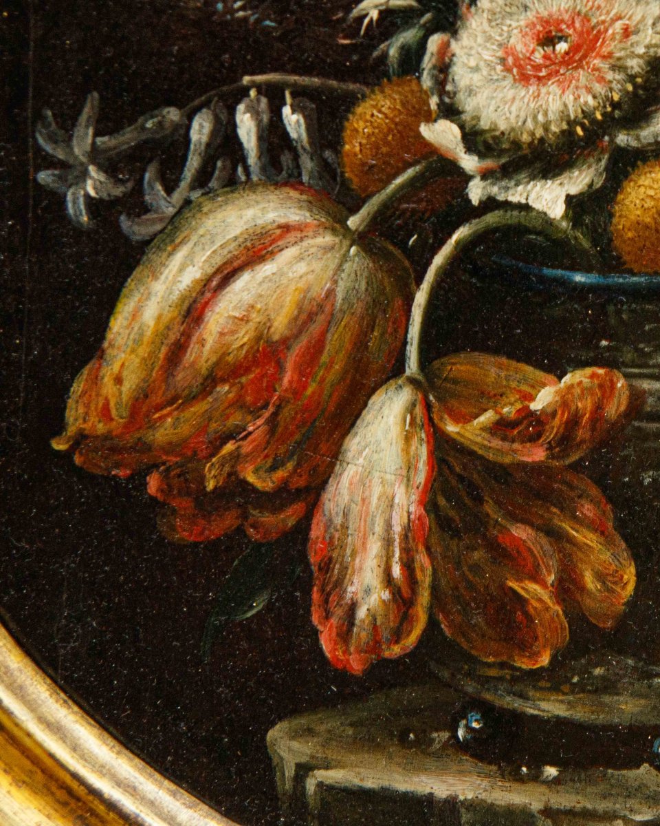 Nicola Casissa (? – Napoli, 1731), Natura morta con vaso di fiori-photo-4