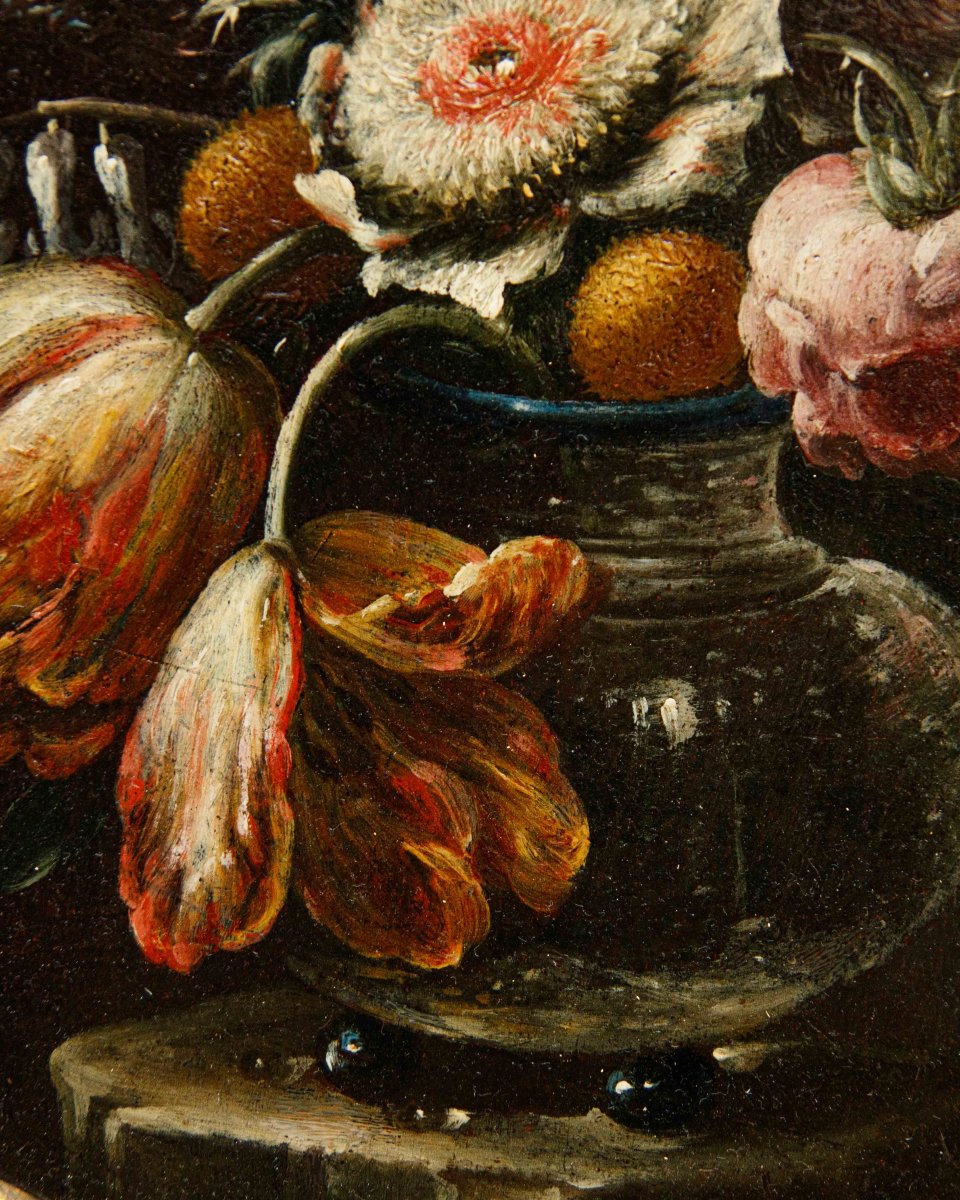 Nicola Casissa (? – Napoli, 1731), Natura morta con vaso di fiori-photo-6