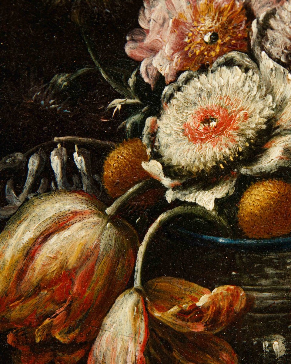 Nicola Casissa (? – Napoli, 1731), Natura morta con vaso di fiori-photo-7