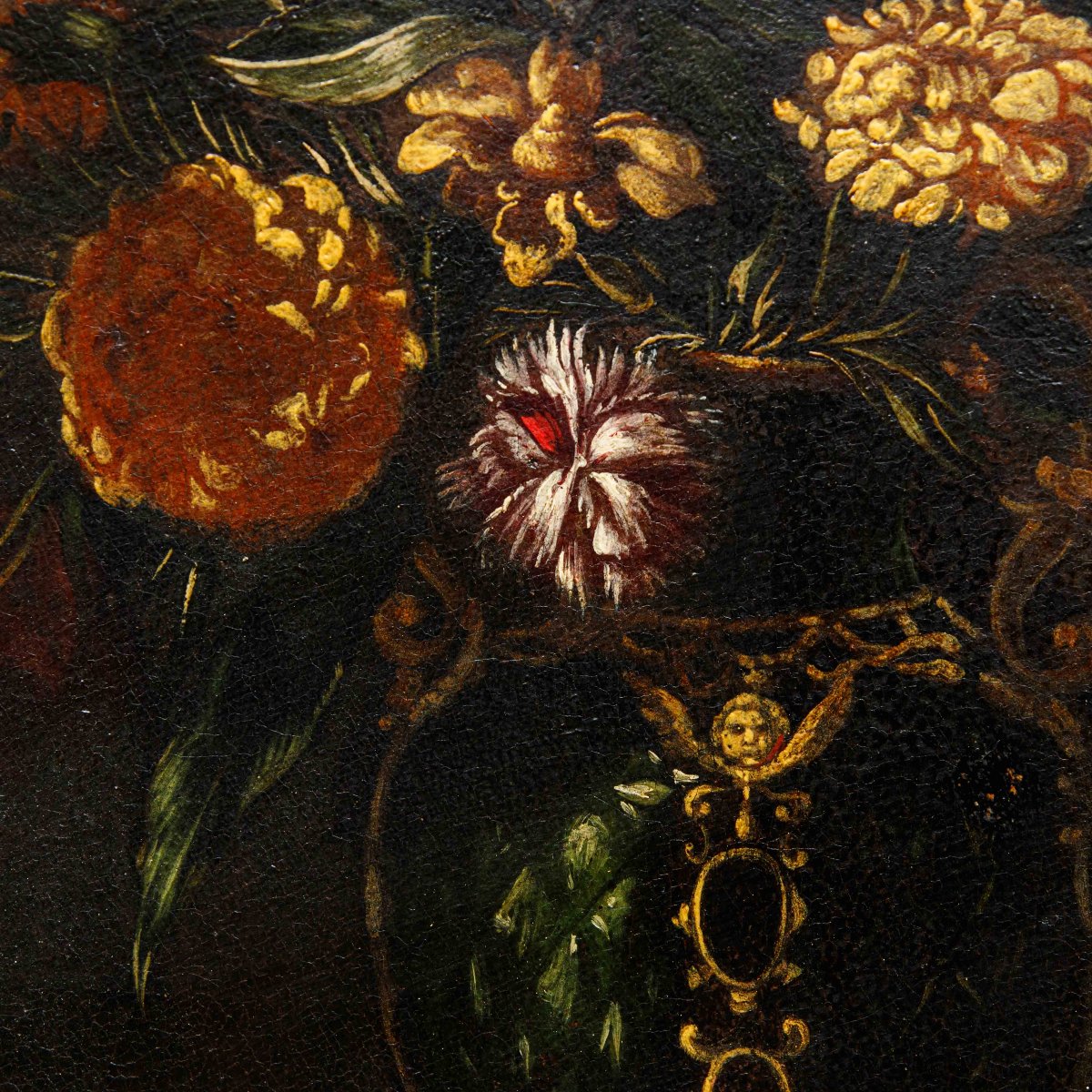 Scuola Napoletana del XVII secolo, Natura morta con vaso di fiori-photo-4