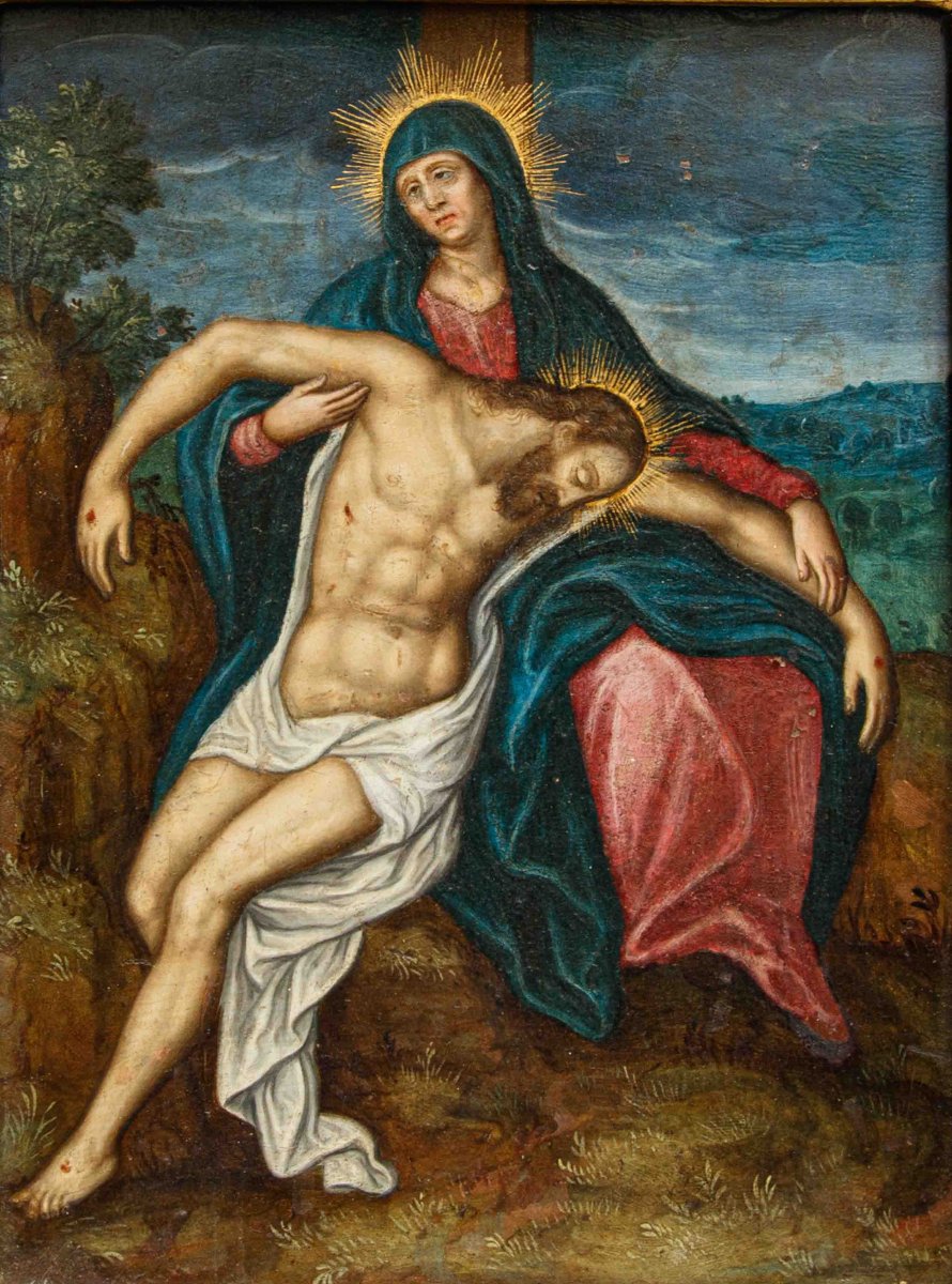 Pittore fiammingo attivo in Italia nel XVII secolo, Pietà e Orazione nell'orto-photo-1