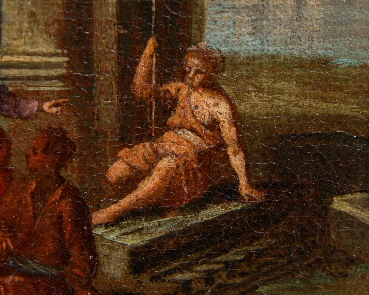 Alberto Carlieri (Roma, 1672 - 1720 ca.), Capricci con figure-photo-6