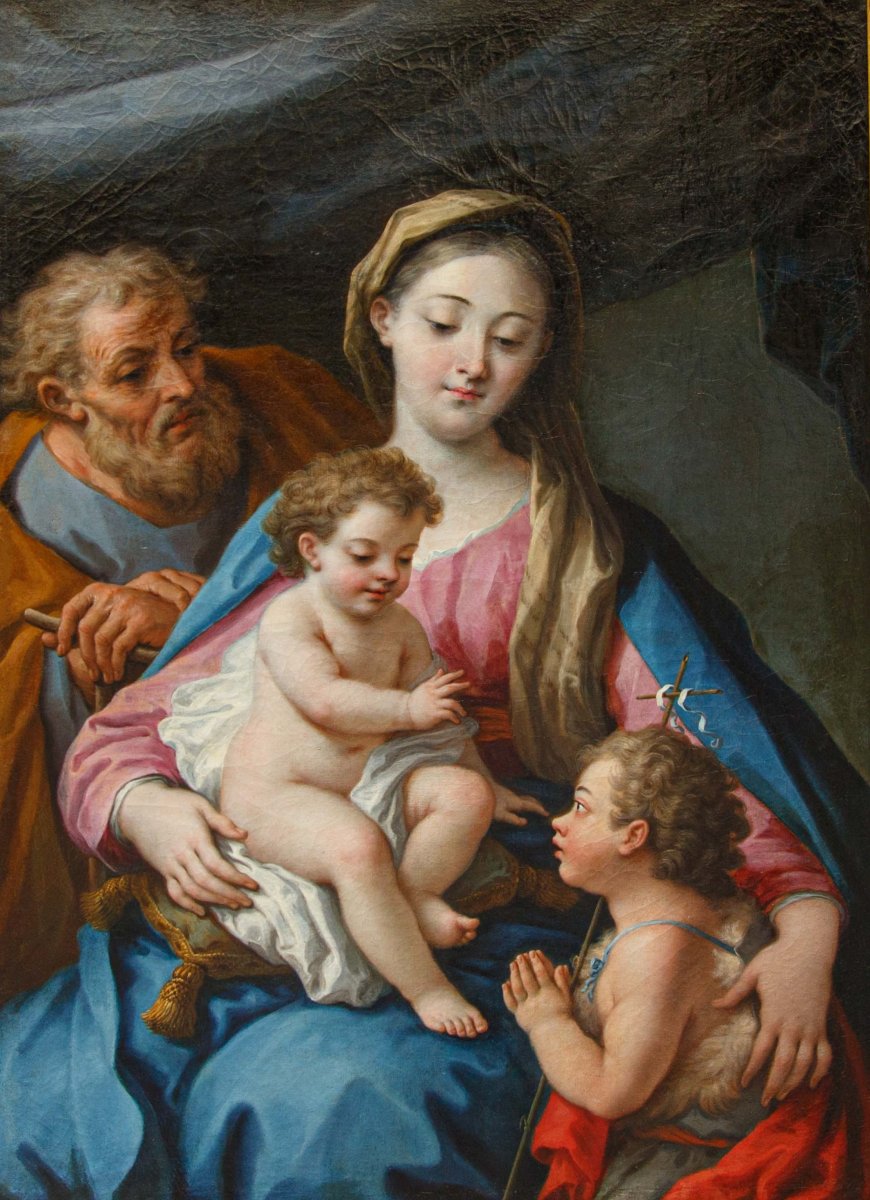 Paolo De Matteis (Piano Vetrale, 1662 – Napoli, 1728), Sacra Famiglia con San Giovannino-photo-2