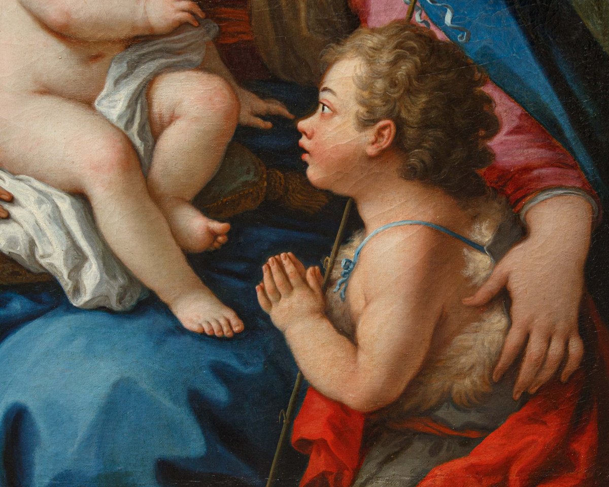 Paolo De Matteis (Piano Vetrale, 1662 – Napoli, 1728), Sacra Famiglia con San Giovannino-photo-1